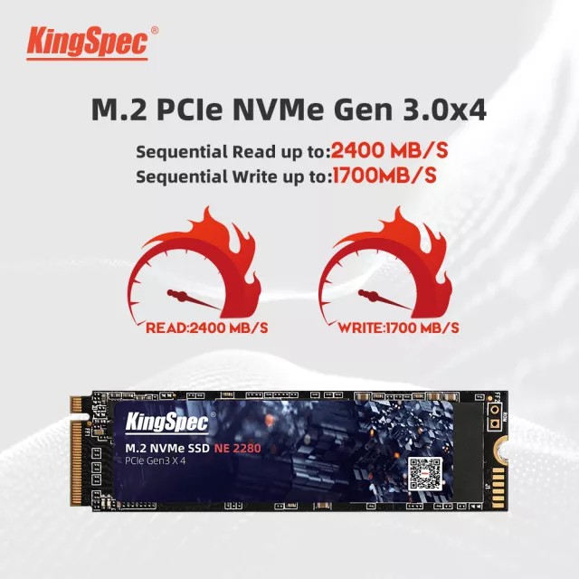 Ổ cứng SSD Kingspec NVME 256GB - 2280 NE-256 - Hỗ trợ cài đặt sẵn windows theo yêu cầu | BigBuy360 - bigbuy360.vn