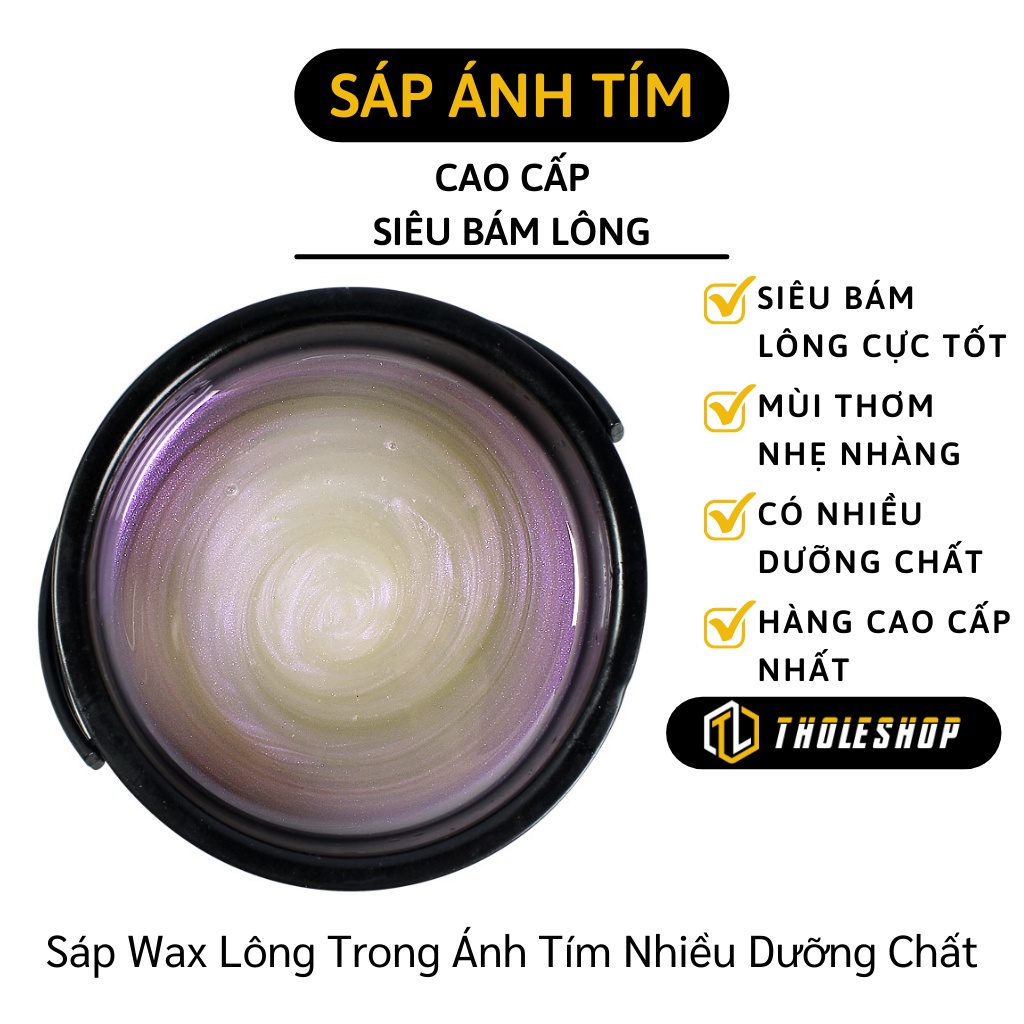 Sáp Wax Lông Premium Trắng Ánh Nhũ Tím Màu Siêu Đẹp Bám Lông Cực Tốt Gói 100g