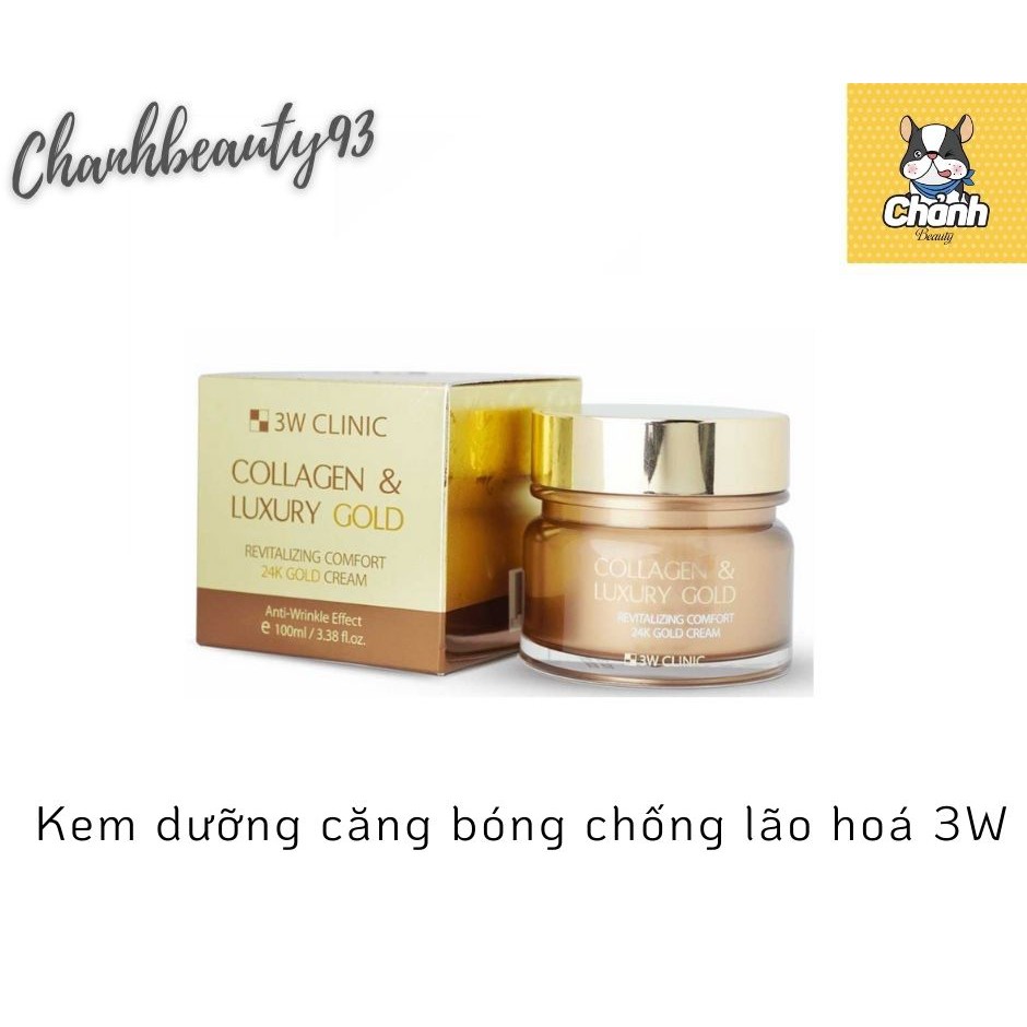 Kem Dưỡng Và Tái Tạo Da 3w Collagen &amp; Luxury Gold 100ml