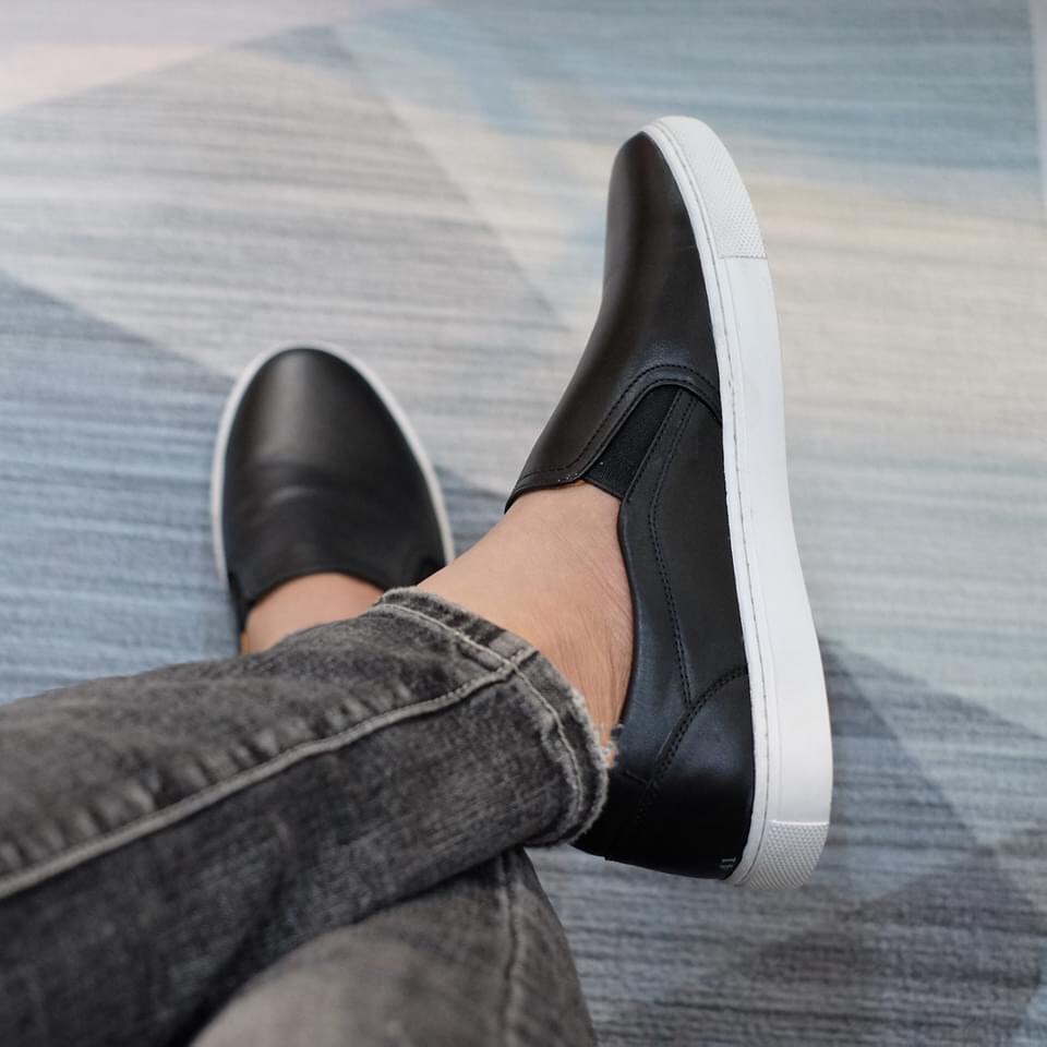 Giày lười nam slip on cực đẹp ZL08 Đen - Giày lười da giá rẻ BH 12 tháng | BigBuy360 - bigbuy360.vn