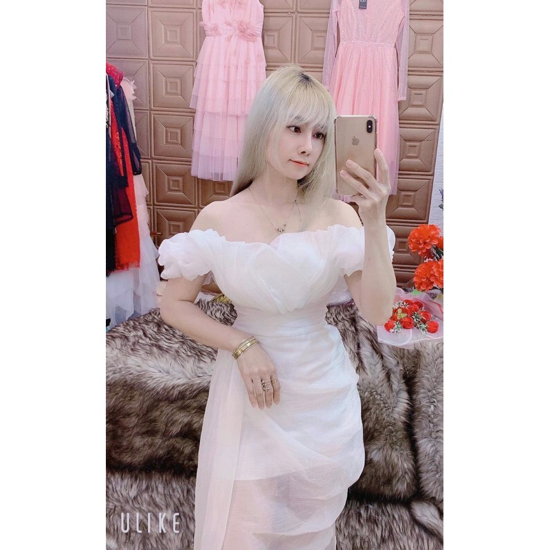 Đầm bet nhúng body dự tiệc cao cấp kèm hình thật