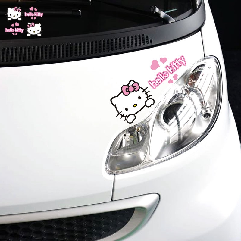 Cặp đề can Hello Kitty dán kính chiếu hậu xe hơi 