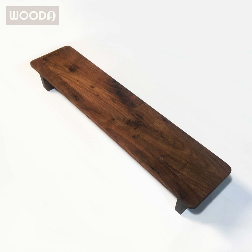 Kệ gỗ Walnut  cao cấp tháo lắp được, giá kê màn hình gỗ tự nhiên dùng cho màn hình máy tính, TV