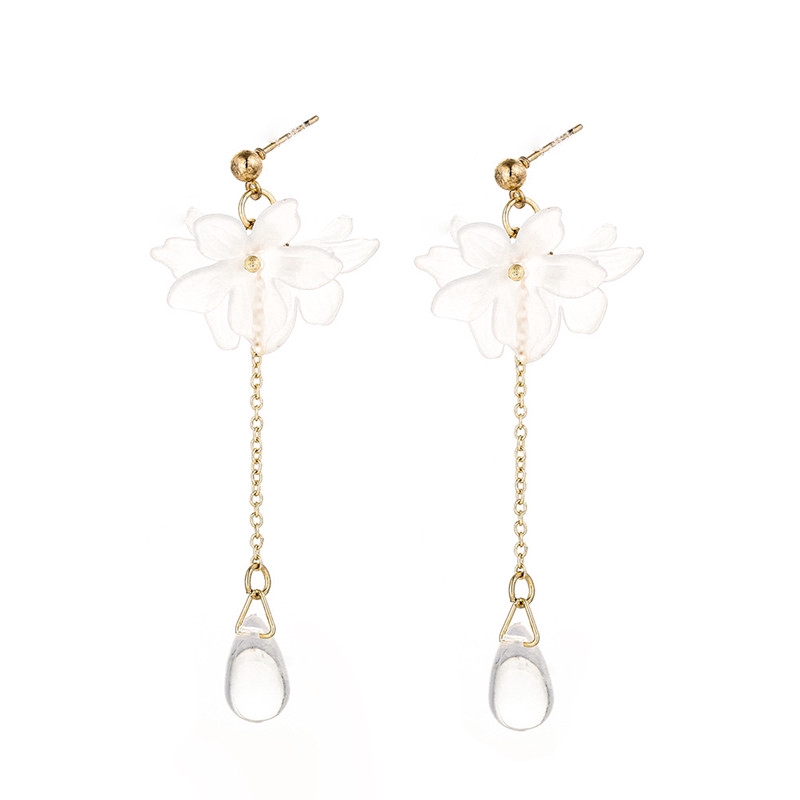 Đôi Bông Tai Hình Hoa Cúc Đính Đá Kiểu Dáng Thanh Lịch Cho Nữ