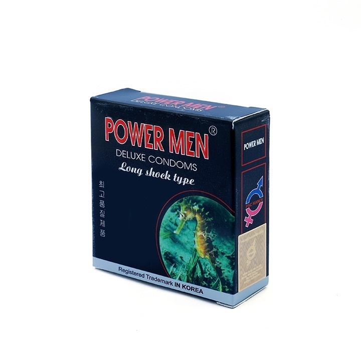 Bao cao su Powermen Cá ngựa kéo dài hộp 3 cái