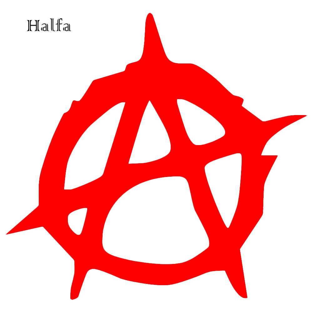 Bộ Dụng Cụ In Hình HL HL HL☆Sticker Dán Trang Trí Xe Hơi Hình Biểu Tượng Anarchy Phản Quang