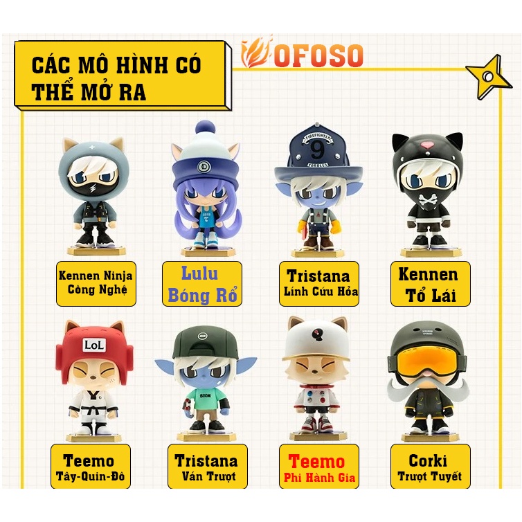 HỘP YORDLE BÍ ẨN NGẪU NHIÊN  - Mô Hình Liên Minh Huyền Thoại - LOL Figure - Shop Mô Hình OFOSO