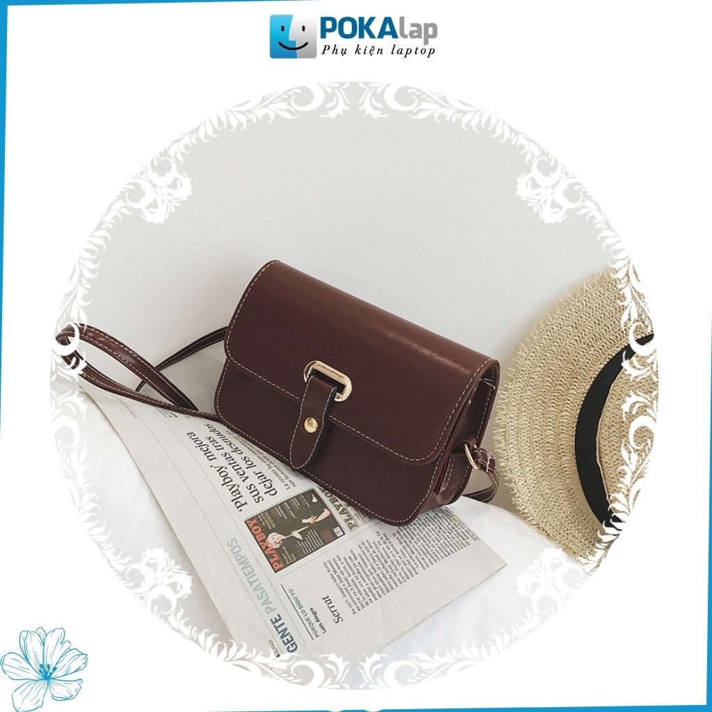 Túi xách nữ, túi đeo chéo nữ POKA26 đeo chéo hình vuông retro phong cách Hàn quốc- POKALAP