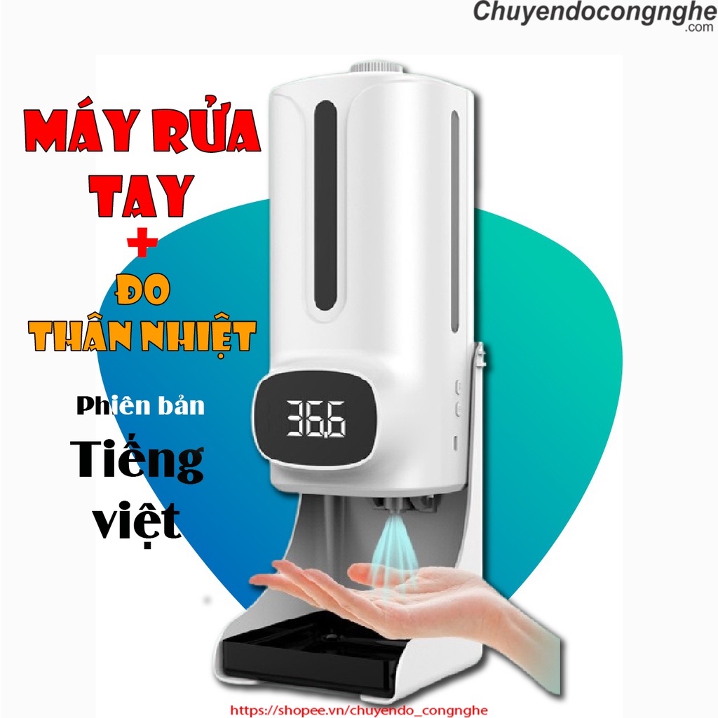Máy rửa tay Sát Khuẩn K9 Pro Plus_Đo nhiệt độ_Rửa tay_Khử khuẩn_Cảm ứng tự động_Bảo hành 6 tháng ( CDCN_5 )
