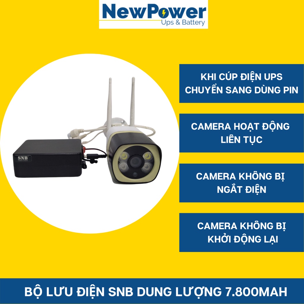 Bộ lưu điện gia đình,dung lượng pin 7800mAh, UPS 12V cho camera, wifi.., mới 100%,BH 12 tháng, xuất xứ VN