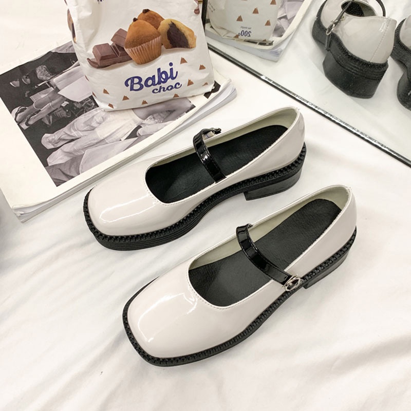 Giày Lolita Nữ  Đế Cao 4.5cm MŨI VUÔNG Giá Rẻ LLT002-ZOEE