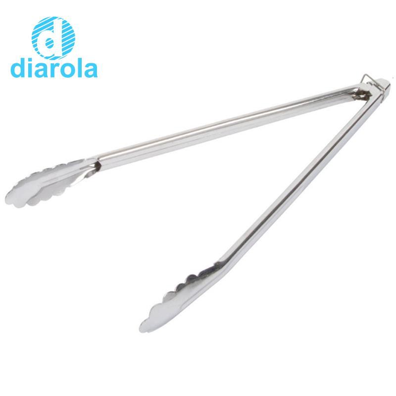 COD Stainless Steel Food Tongs Kitchen Buffet Anti Heat Bread Clip BBQ YTVN