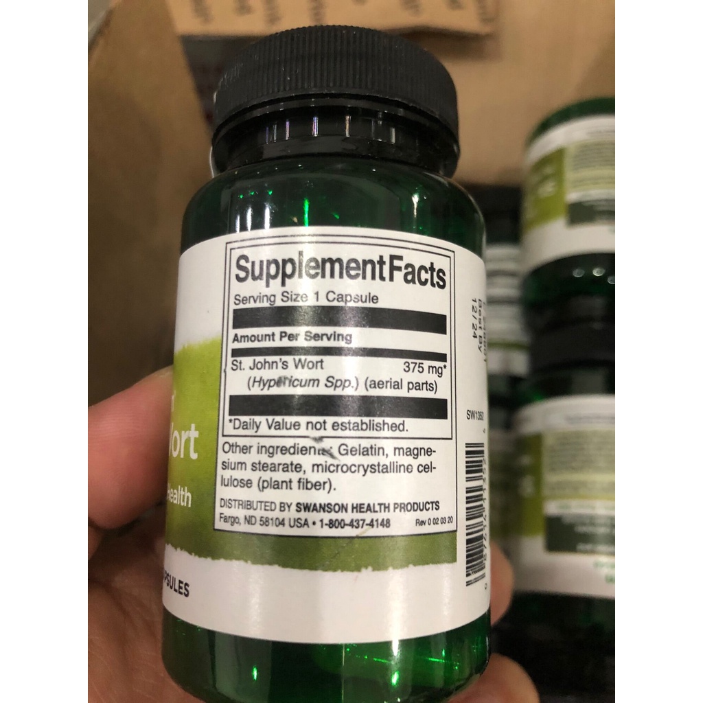 Cây Ban Âu hỗ trợ trầm cảm lo lắng khó ngủ Swanson St. John's Wort Mỹ