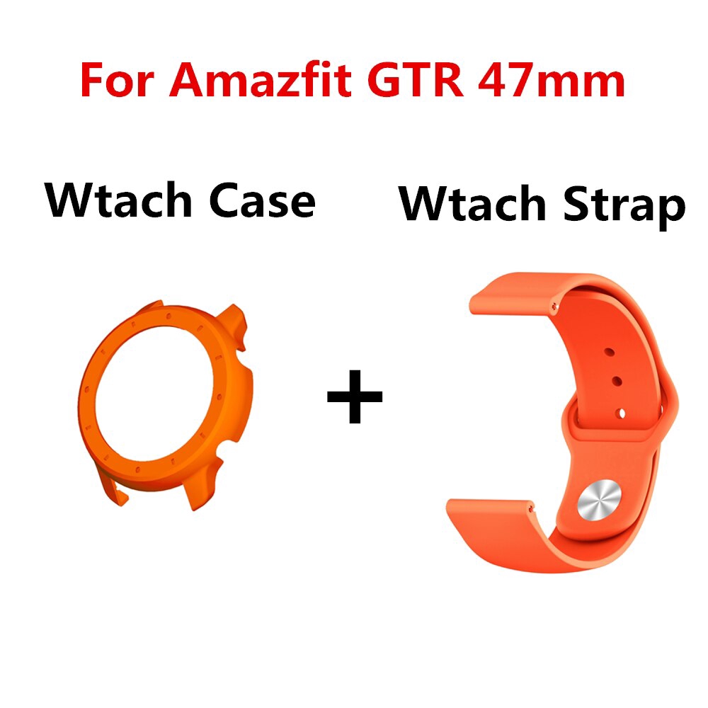 For Xiaomi Huami Amazfit GTR 47mm Smart Watch 22mm Replacement Watch Band+PC Case Cover