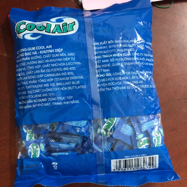 Kẹo singum CoolAir 100 viên Khuyến Mãi 10 Viên