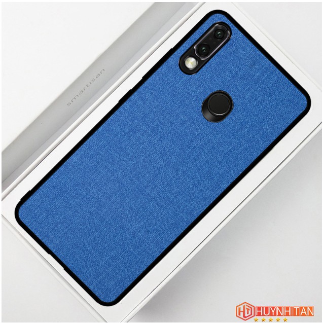 Ốp lưng Xiaomi Redmi Note 7, Note 7 Pro vân vải Jean chống bám vân tay, Màu Xanh