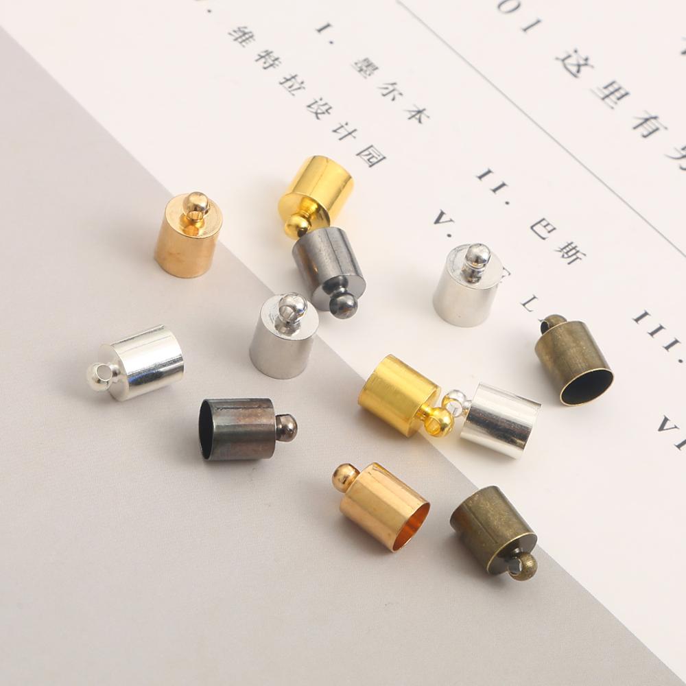 BEADIA Set 50 Nắp Da Bọc Đầu Dây Tua Rua Làm Trang Sức Thủ Công 3 4 5 6 7 8 9 10mm