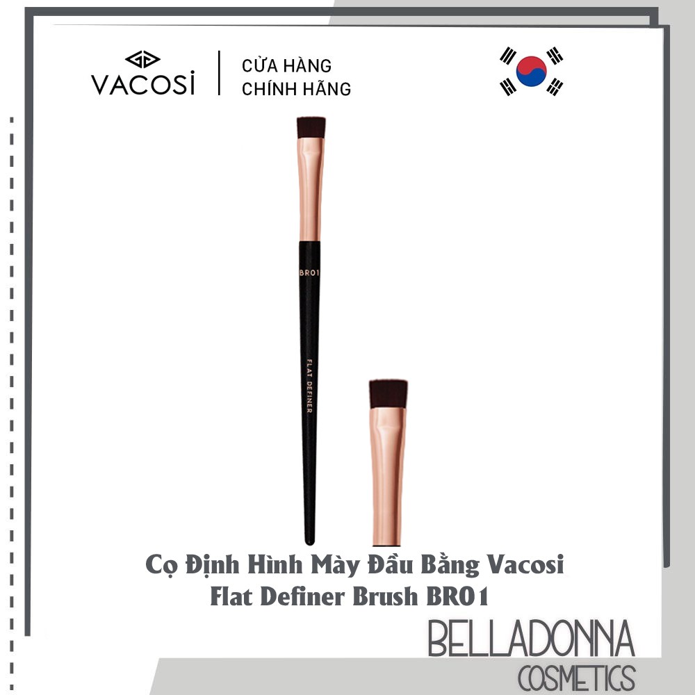 [HÀNG CHÍNH HÃNG] Cọ Định Hình Chân Mày Đầu Bằng Vacosi Flat Definer Brush BR01