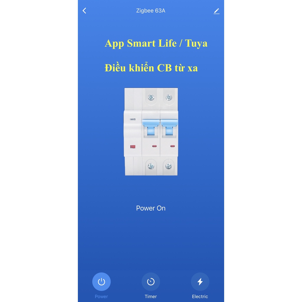 Công tơ điện / Aptomat / CB thông minh, dùng sóng Wifi / Zigbee, App Smart Life / Tuya -