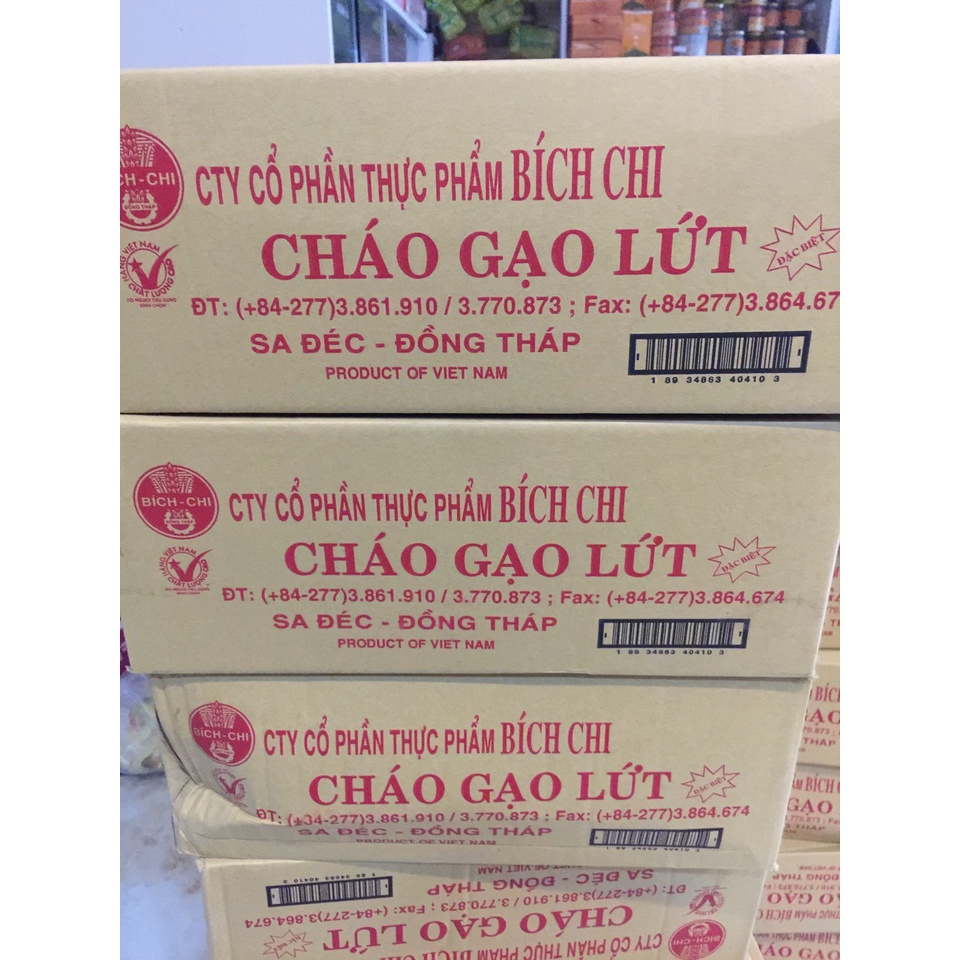 THÙNG 50 GÓI CHÁO GẠO LỨT BÍCH CHI