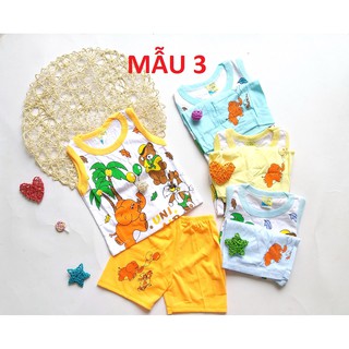 Bộ quần áo trẻ em, bộ quần áo bé trai, vải thun coton, sát nách - nhiều mẫu, size dưới 8kg ( Ảnh thật)