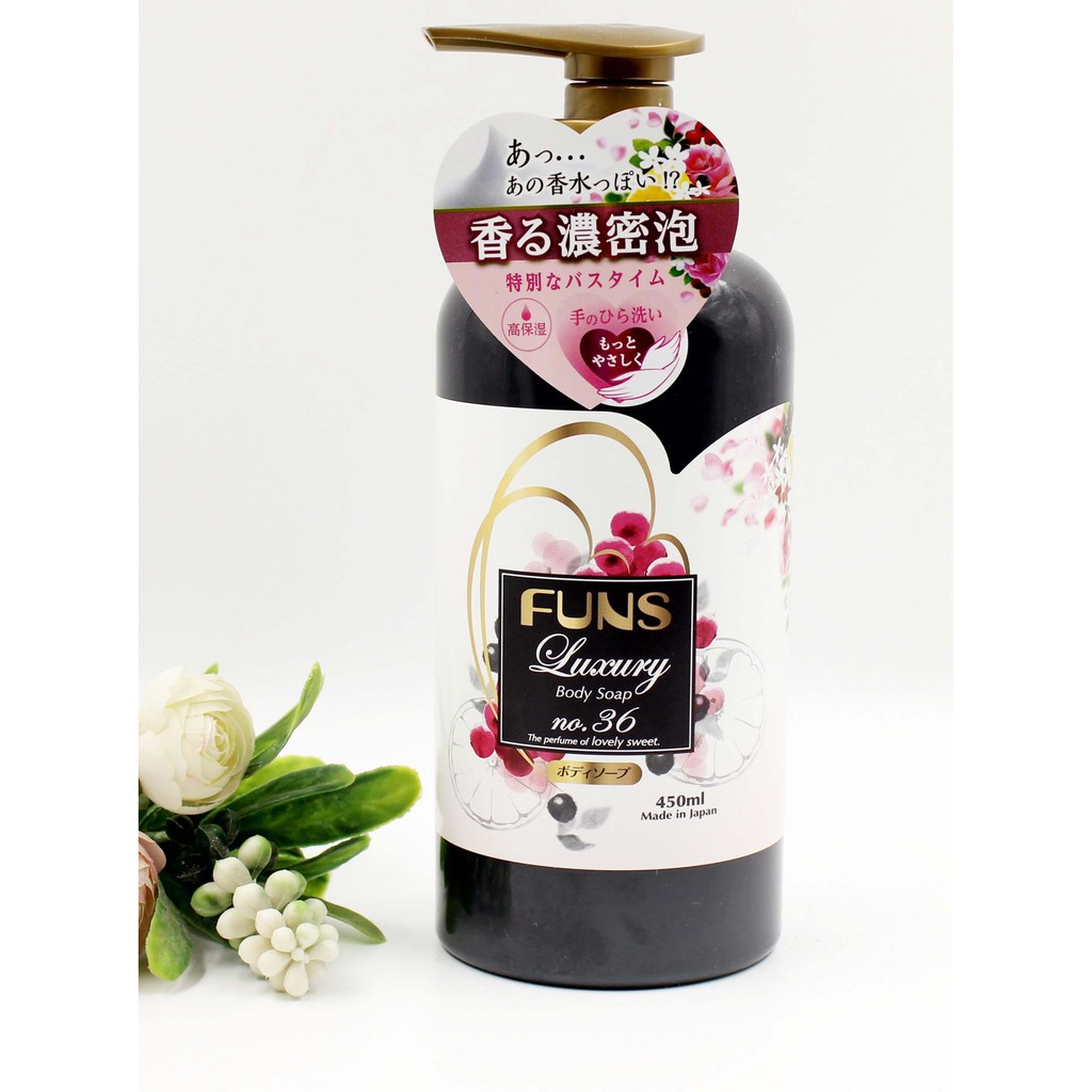 Sữa tắm làm sáng da hương hoa quả FUNS Luxury, no. 36 The perfume of lovely sweet - Hàng nội địa Nhật Bản