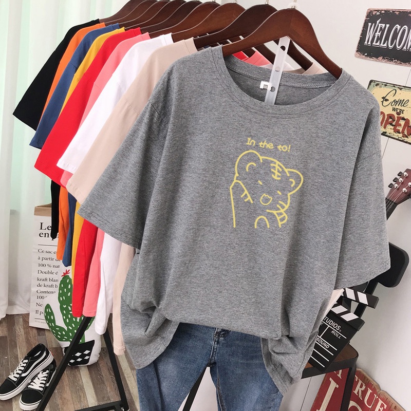 NRVP Áo thun tay ngắn cổ tròn họa tiết con hổ năm mới Trung Hoa thời trang mùa hè 2022 dành cho nữ