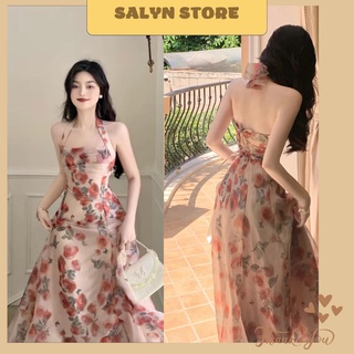 Váy nữ cổ yếm tiểu thư sang chảnh VD02