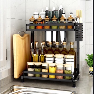Kệ gia vị inox 2 tầng sơn tĩnh điện - Kệ đựng gia vị 2 tầng cao cấp