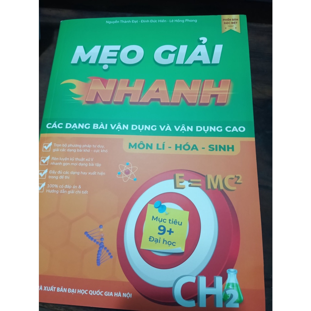 Sách Mẹo giải nhanh các dạng bài vận dụng và vận dụng cao môn Lí – Hóa – Sinh