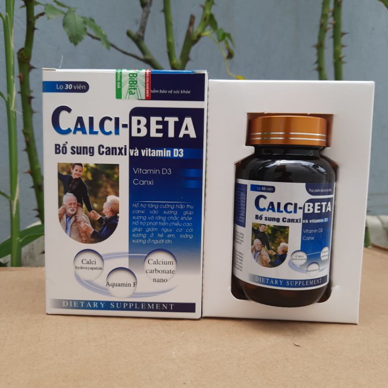 Viên uống canxi tảo biển đỏ - CALCI-BETA bổ sung canxi giúp xương chắc khỏe