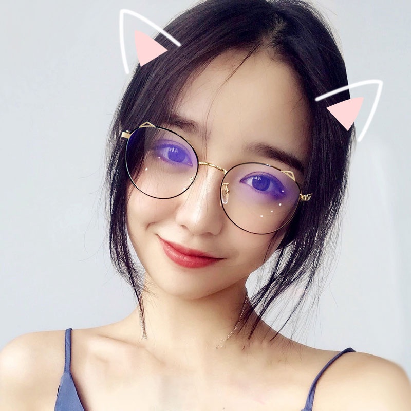 Mắt kính VIENDO gọng tròn chống ánh sáng xanh sành điệu cho nữ