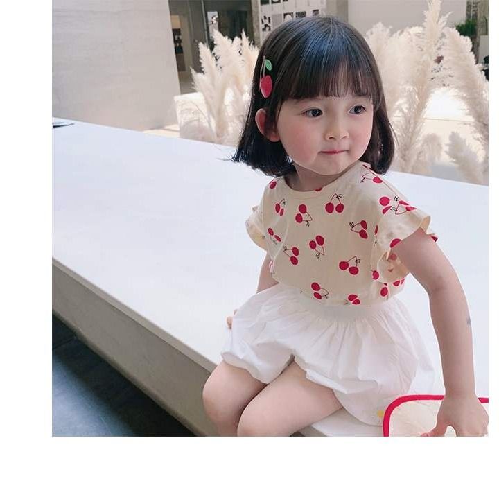 Áo thun bằng cotton ngắn tay phong cách Hàn Quốc thời trang mùa hè 2023 dành cho trẻ em