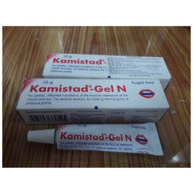 Gel bôi da nhiệt miệng Kamistad Gel N Đức 10g, nướu, lợi, nứt nẻ môi - Shop Viloet