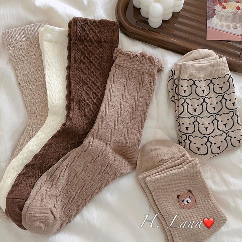 COMBO 8 ĐÔI TẤT HOA CÂY THÔNG