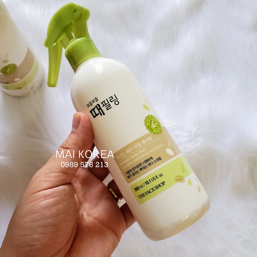 Tẩy da chết toàn thân dạng xịt The Face Shop Smooth Body Peel 300ml