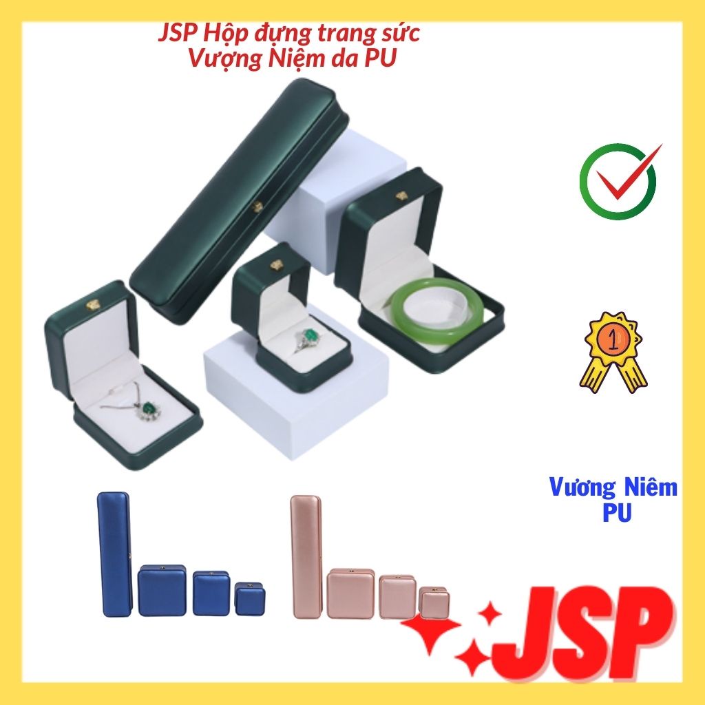 Hộp đựng trang sức Vương niệm hộp đựng nhẫn da hộp đựng nữ trang cao cấp JSP