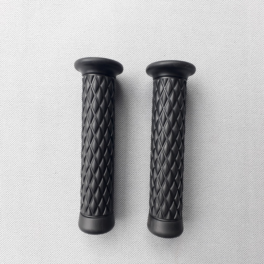 Tay nắm cao su xe máy classic Cafe Racer cao cấp vân quả trám