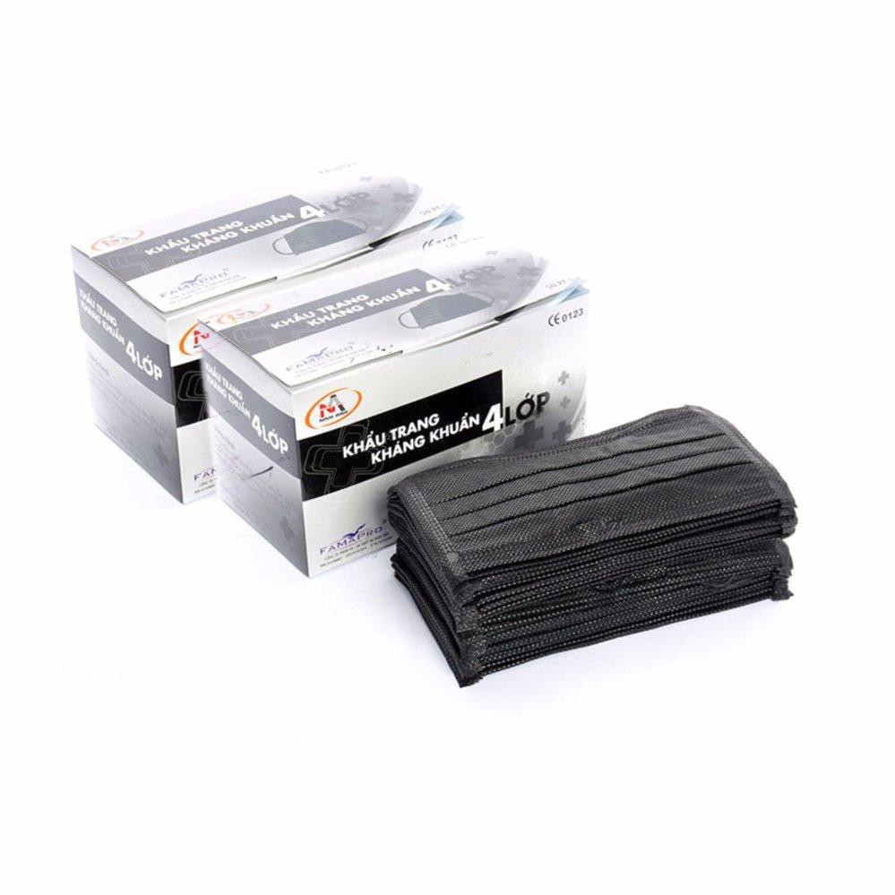 Khẩu trang y tế Famapro 4 lớp giấy kháng khuẩn hàng công ty Nam Anh hộp 50 chiếc