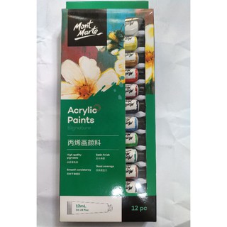 HỘP MÀU ACRYLIC MONT MARTER 12 TIP NHỎ