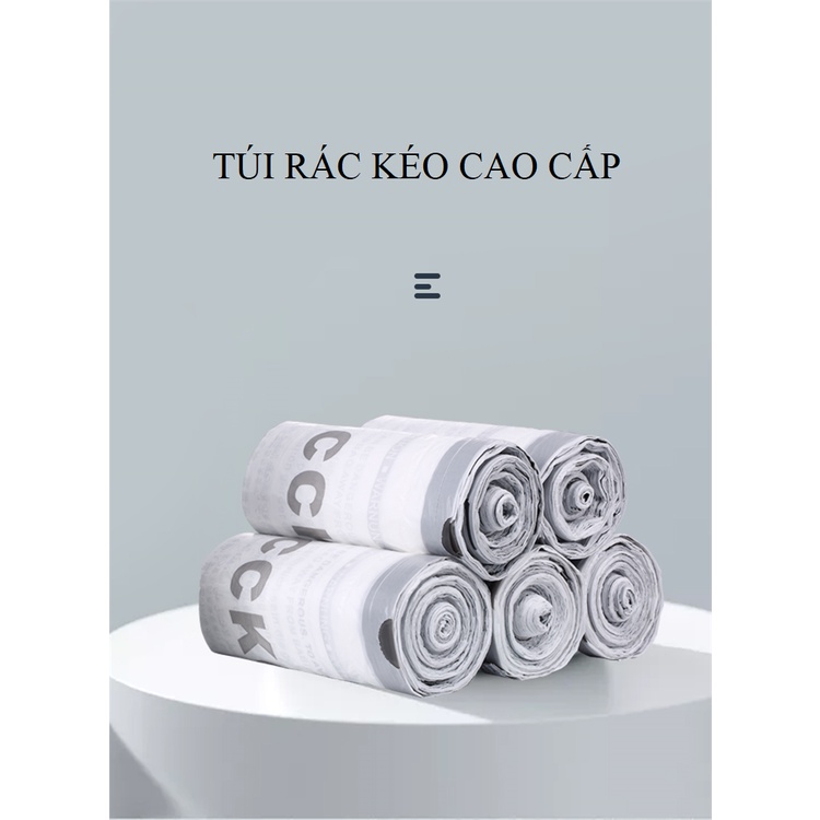 Túi rác cao cấp tự động thu rút dây CCKO CK9601 chất liệu PP bảo vệ môi trường bền dai thiết kế dây rút vệ sinh