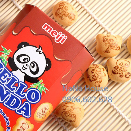 Bánh gấu Meiji Hello Panda nhân kem tươi – hộp 50g Date 2022