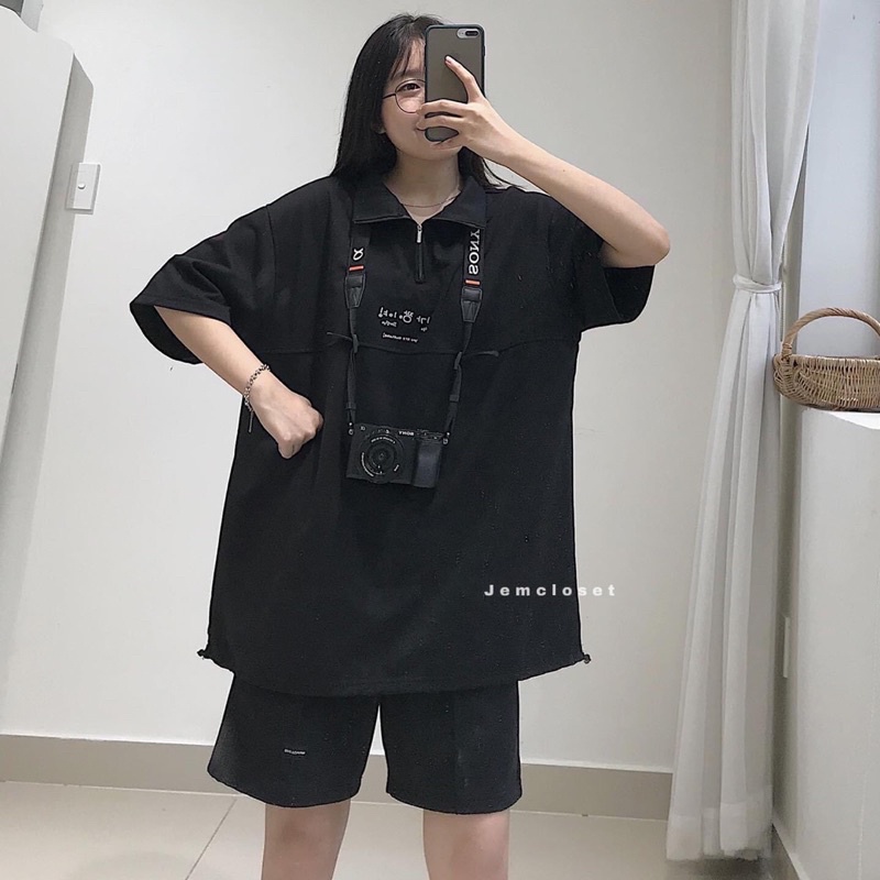 SET Quần và Áo POLO khoá cổ Chất cotton unisex (hàng có sẵn) | BigBuy360 - bigbuy360.vn