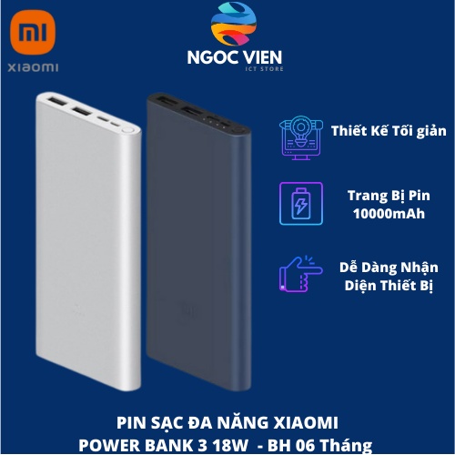 Pin Sạc Dự Phòng Xiaomi Fast Charge Power Bank 3 18W 10000mAh | VXN4274GL | Hàng Chính Hãng | Digiworld Phân Phối