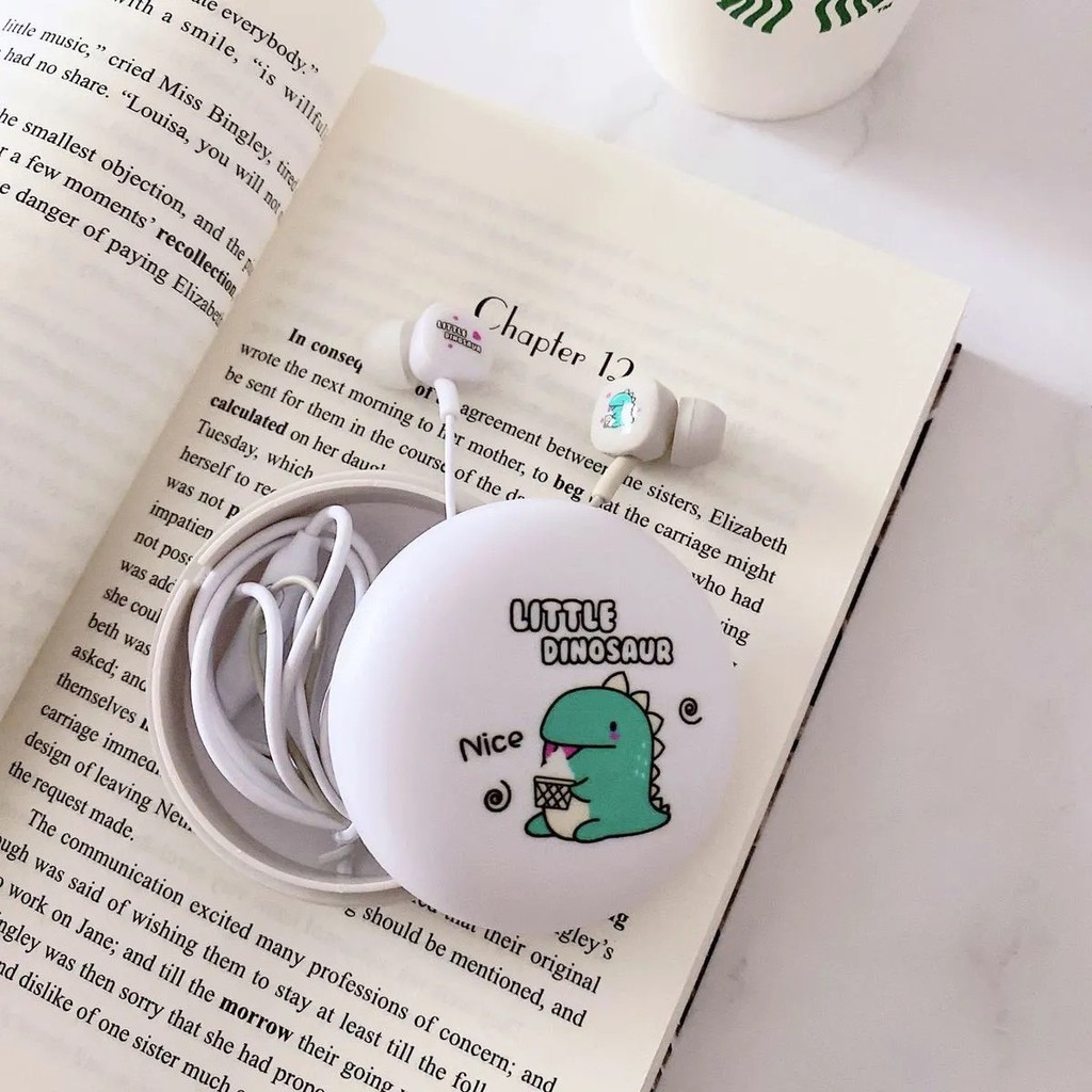 Tai Nghe Kiểu Dáng Hoạt Hình Dễ Thương Hinh Khủng Long Nhét Tai Có Dây màu sắc đẹp hot trend