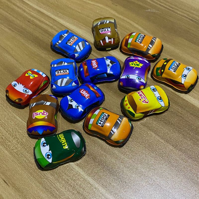 SET 3-6 ÔTÔ MÁY BAY MINI CHẠY CÓT HOẠT HÌNH ĐÁNG YÊU