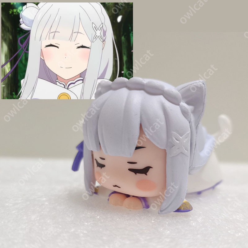 Nhân Vật Ram Emilia Echidna Kitty Đang Nằm Dễ Thương Mô Hình Nhân Vật Nữ Anime Re: Life in a Different World from Emily