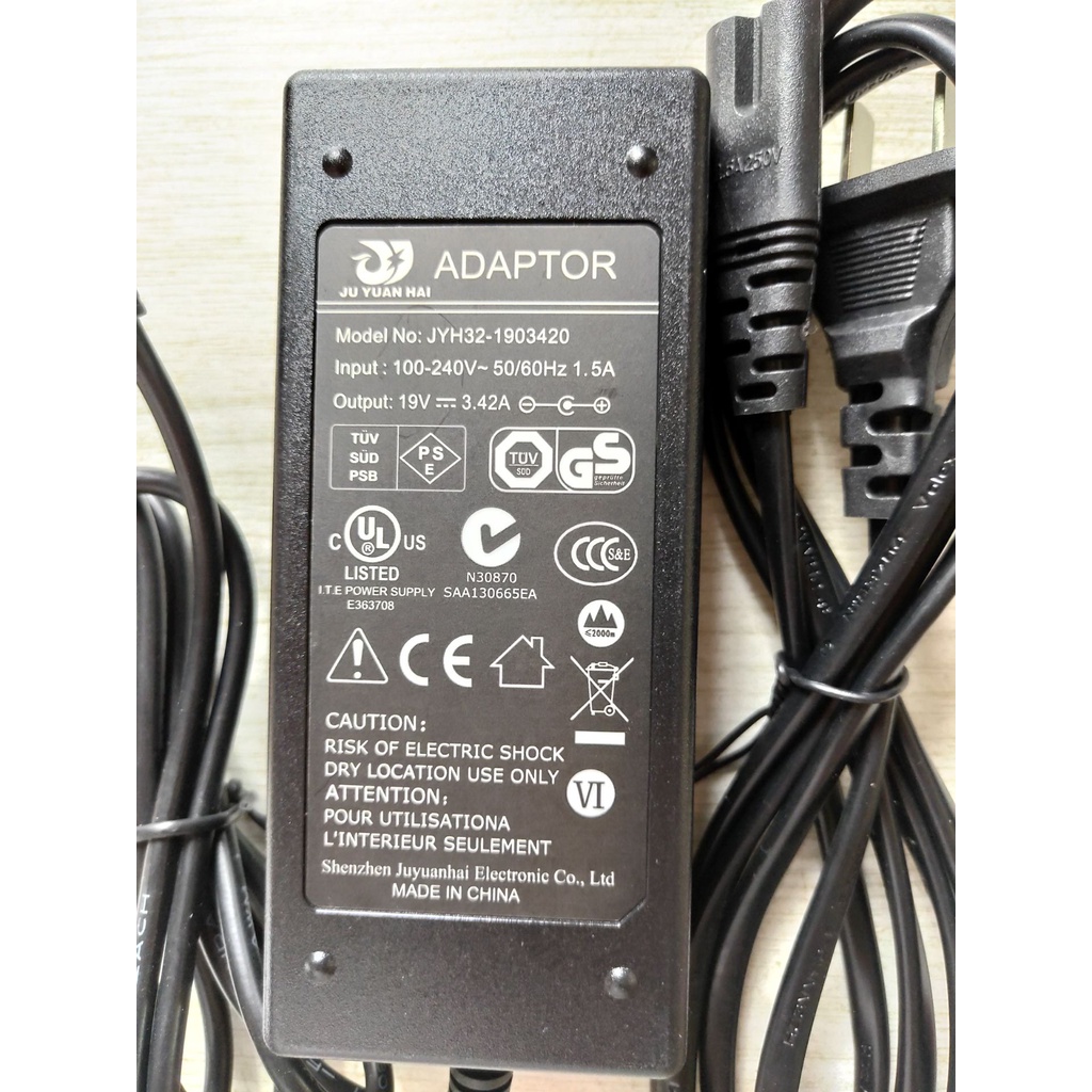 Bộ đổi nguồn JU YUAN HAI Juyuanhai 19V3.42A chính hãng JYH32-1903420Bộ sạc