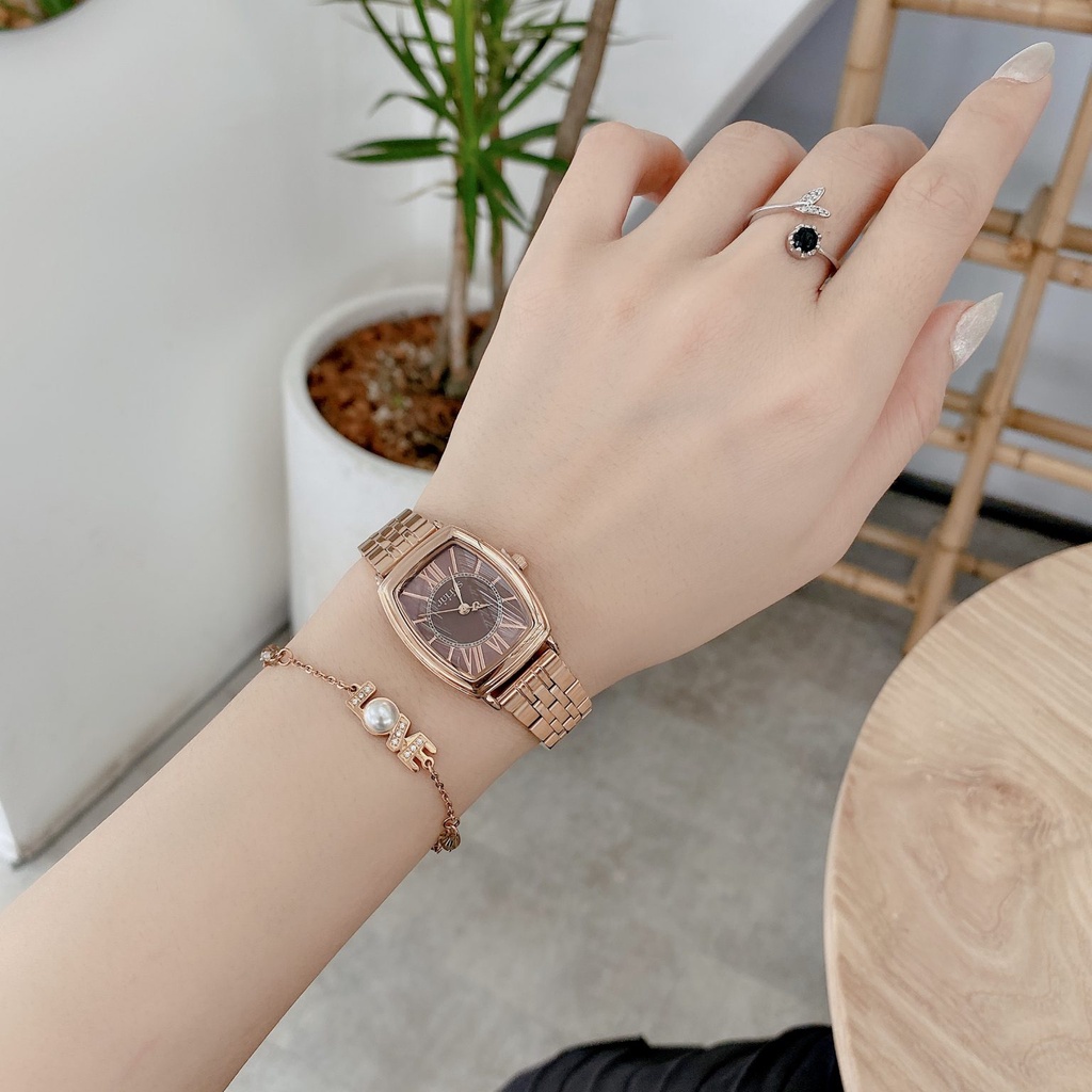 Đồng Hồ Nữ JA-1311D Julius Hàn Quốc Thép (Nâu)