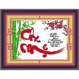 Tranh Thêu Chữ Thập Đi Khắp Thế Gian Không Ai Tốt Bằng Mẹ 222220 (Khách tự thêu) kt:62x47cm